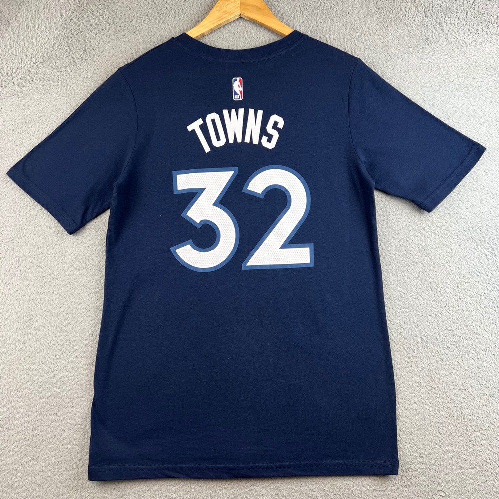 Nike Minnesota Timberwolves Karl-Anthony Towns 32 NBA T-Shirt Kids Large 14-16 - Picture 2 of 10